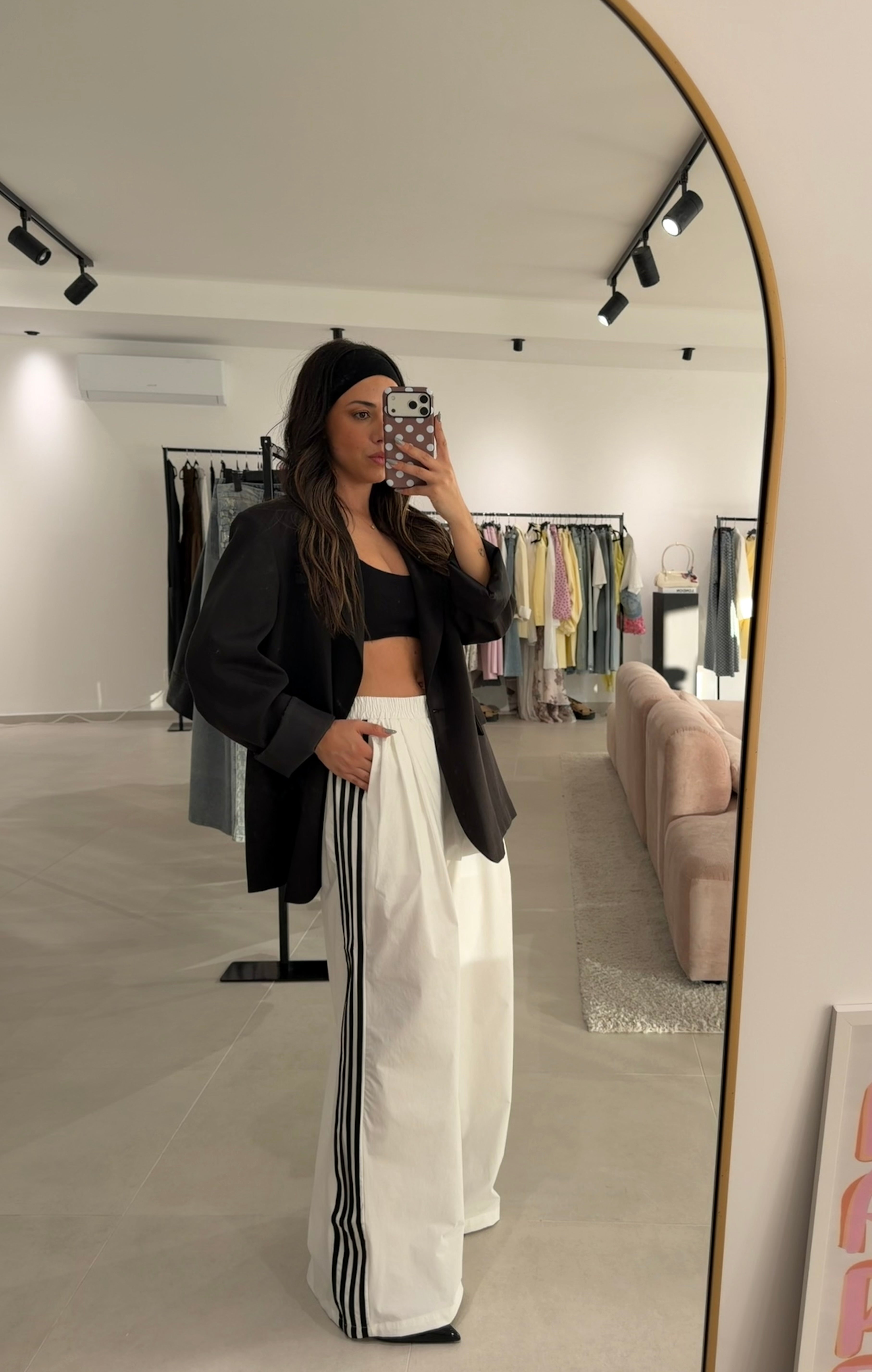 White Striped Pants