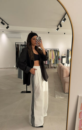 White Striped Pants