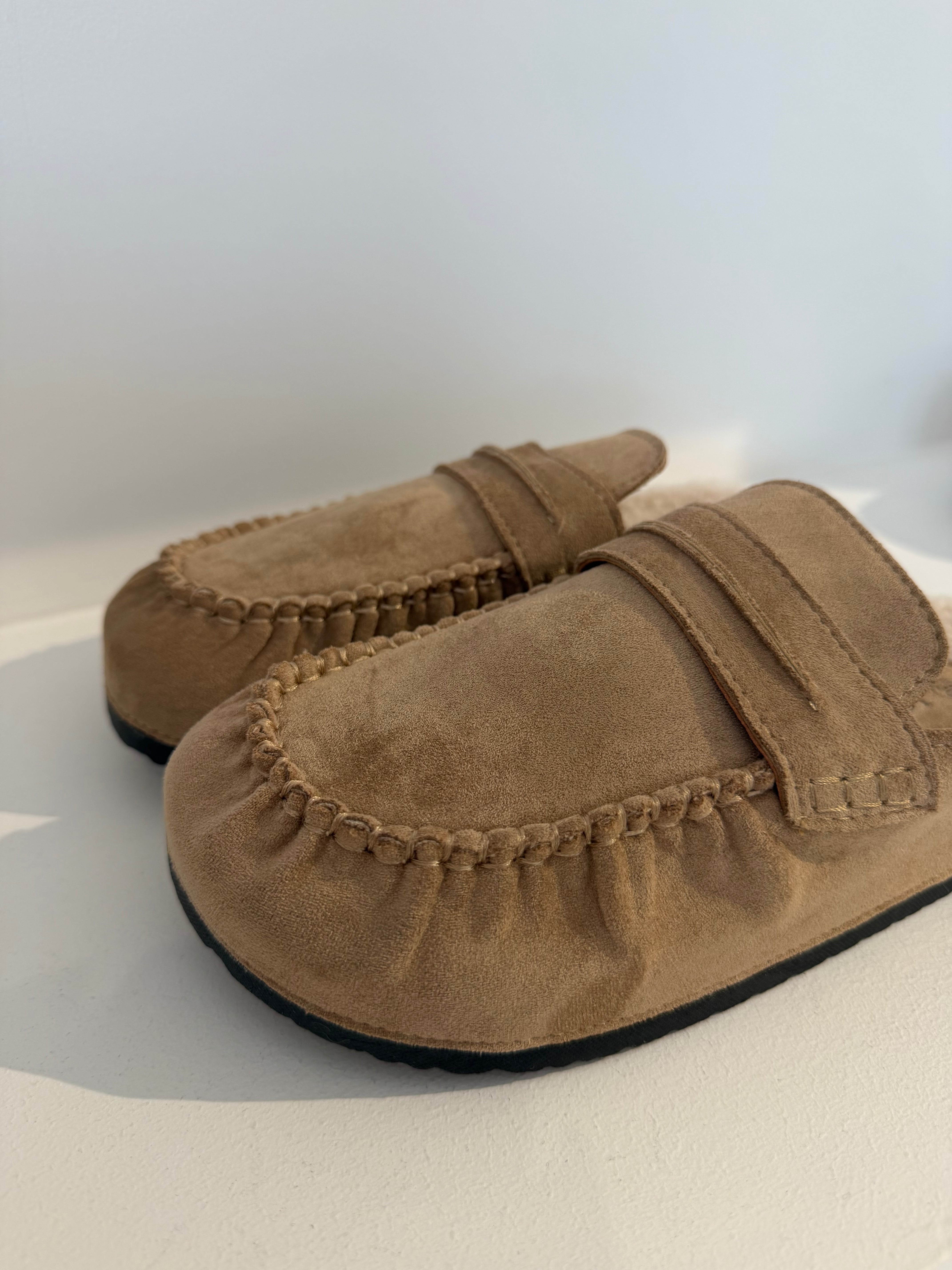Beige Fur Mules