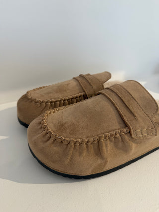 Beige Fur Mules