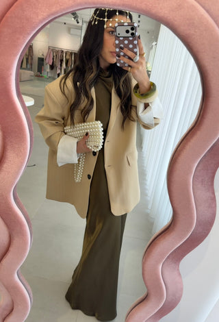 Beige Oversize Blazer