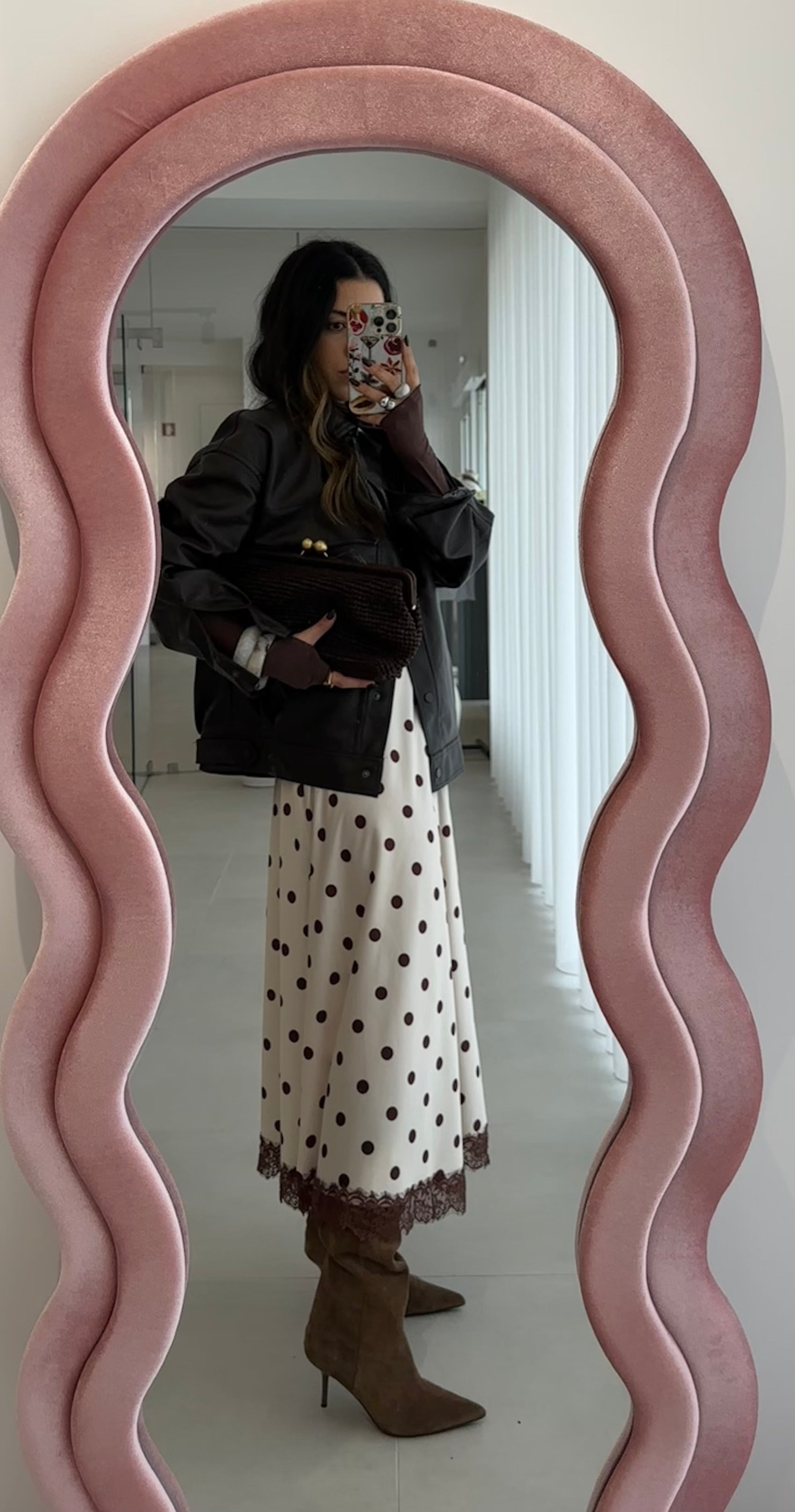 Polkadot Skirt With Lace