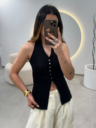 Top Halter Preto