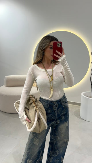 High Waist Bandana Jeans