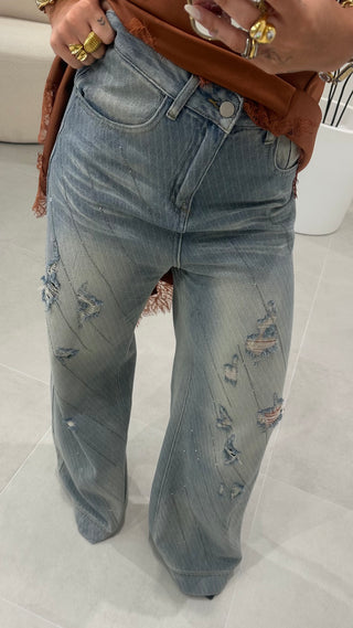 Jeans Rasgos Brilhos
