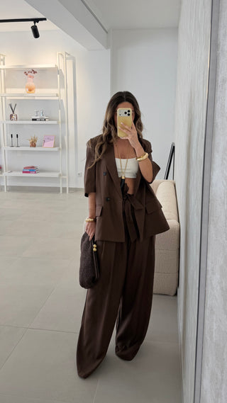 Chocolate Brown Blazer Lumina