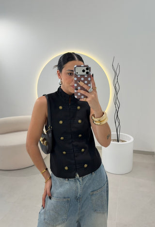 Black Napoleon waistcoat