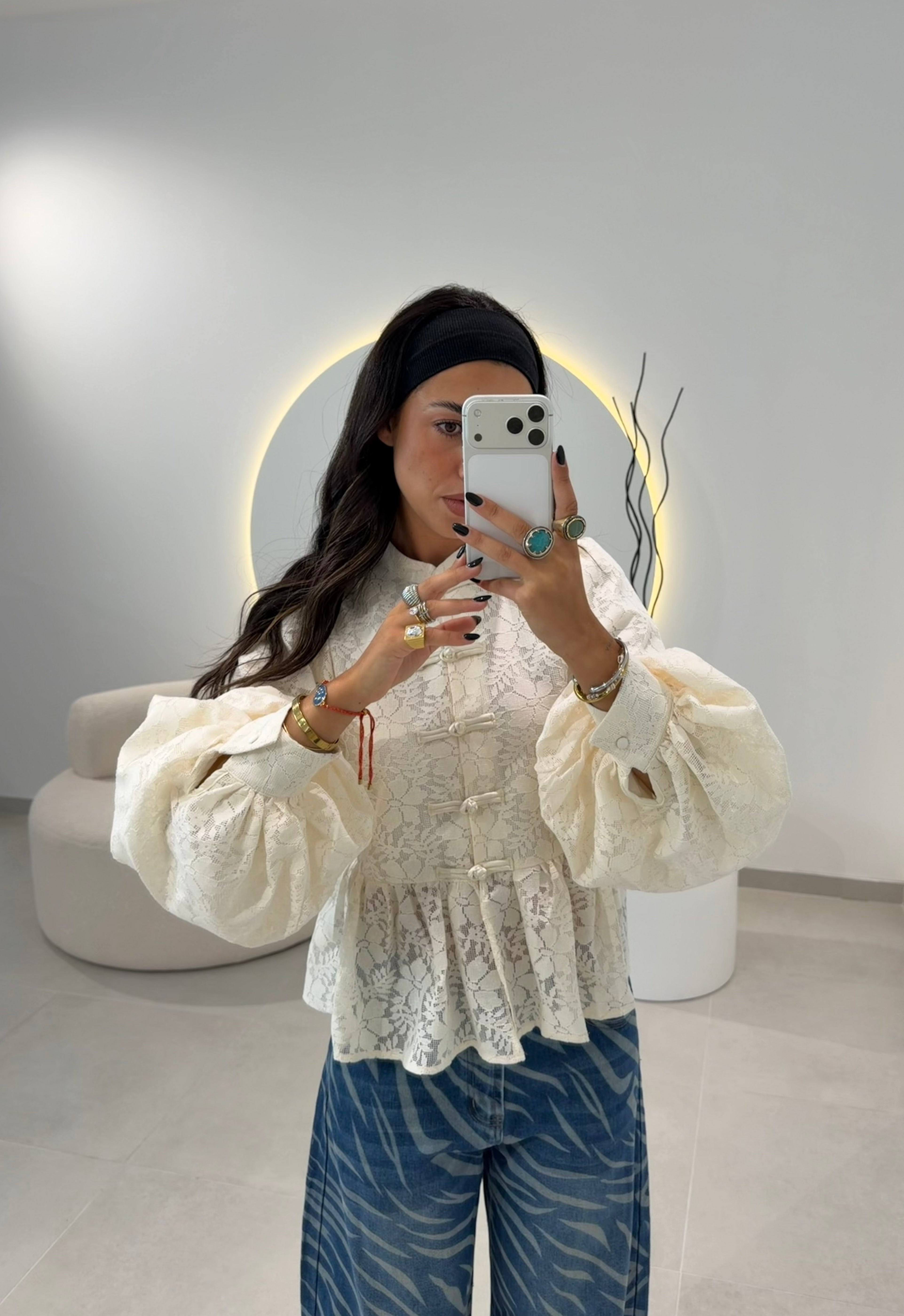 Lace Blouse With Buttons
