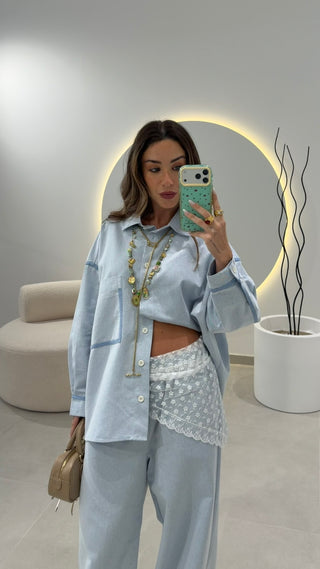 Light Denim Set Oversize