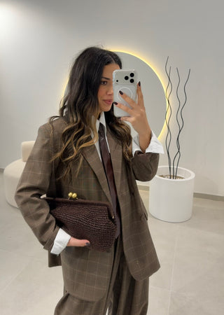 Checkered Suit with Bombacha Pants