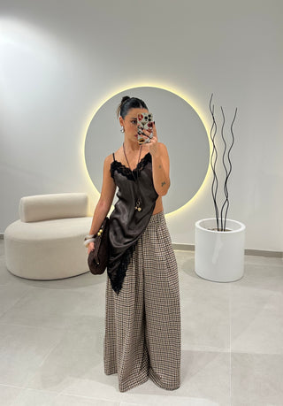 Vichy Wide Leg Pants