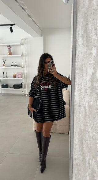Black Striped Polo Shirt