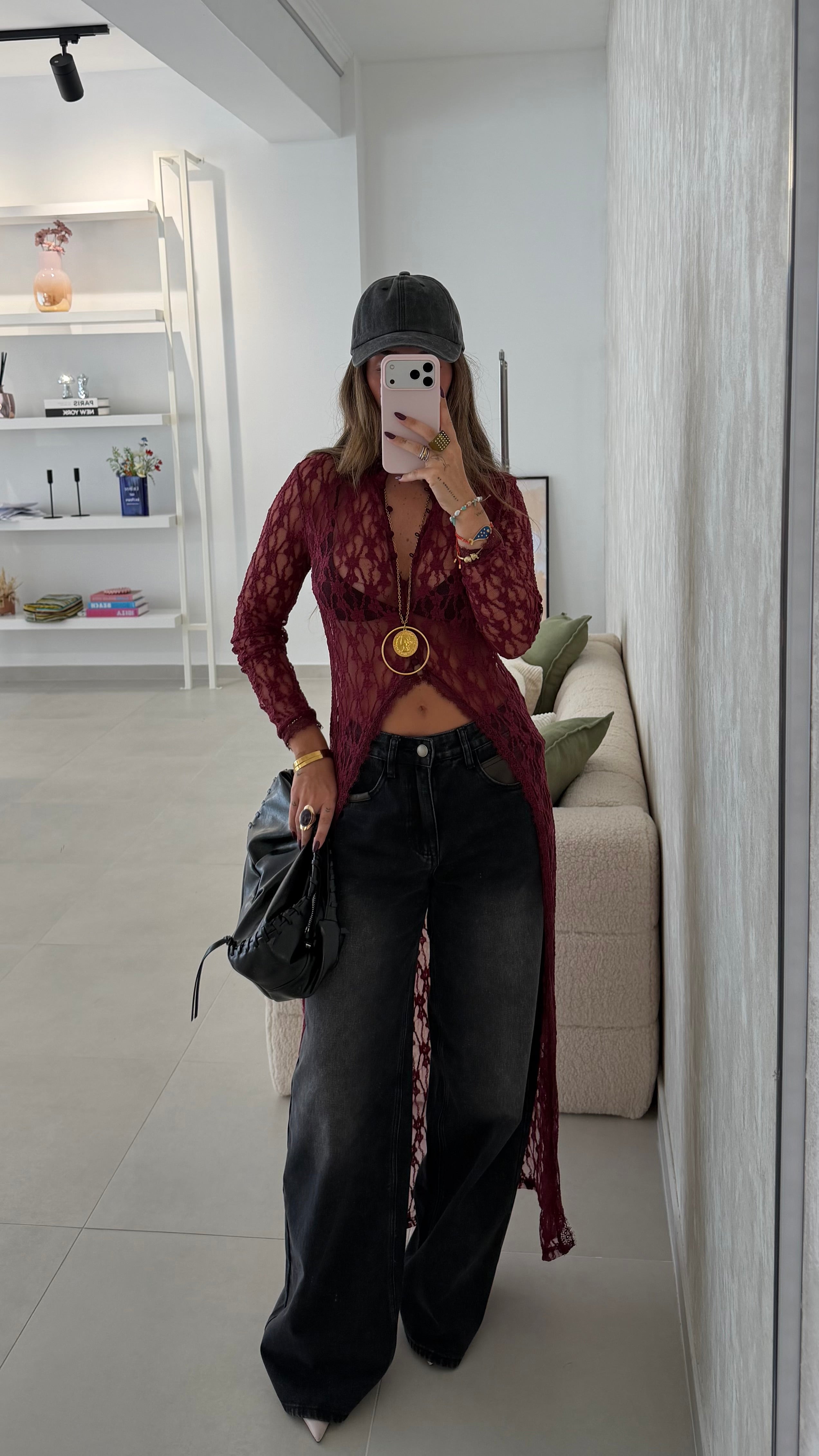 Bordeaux Lace Blouse