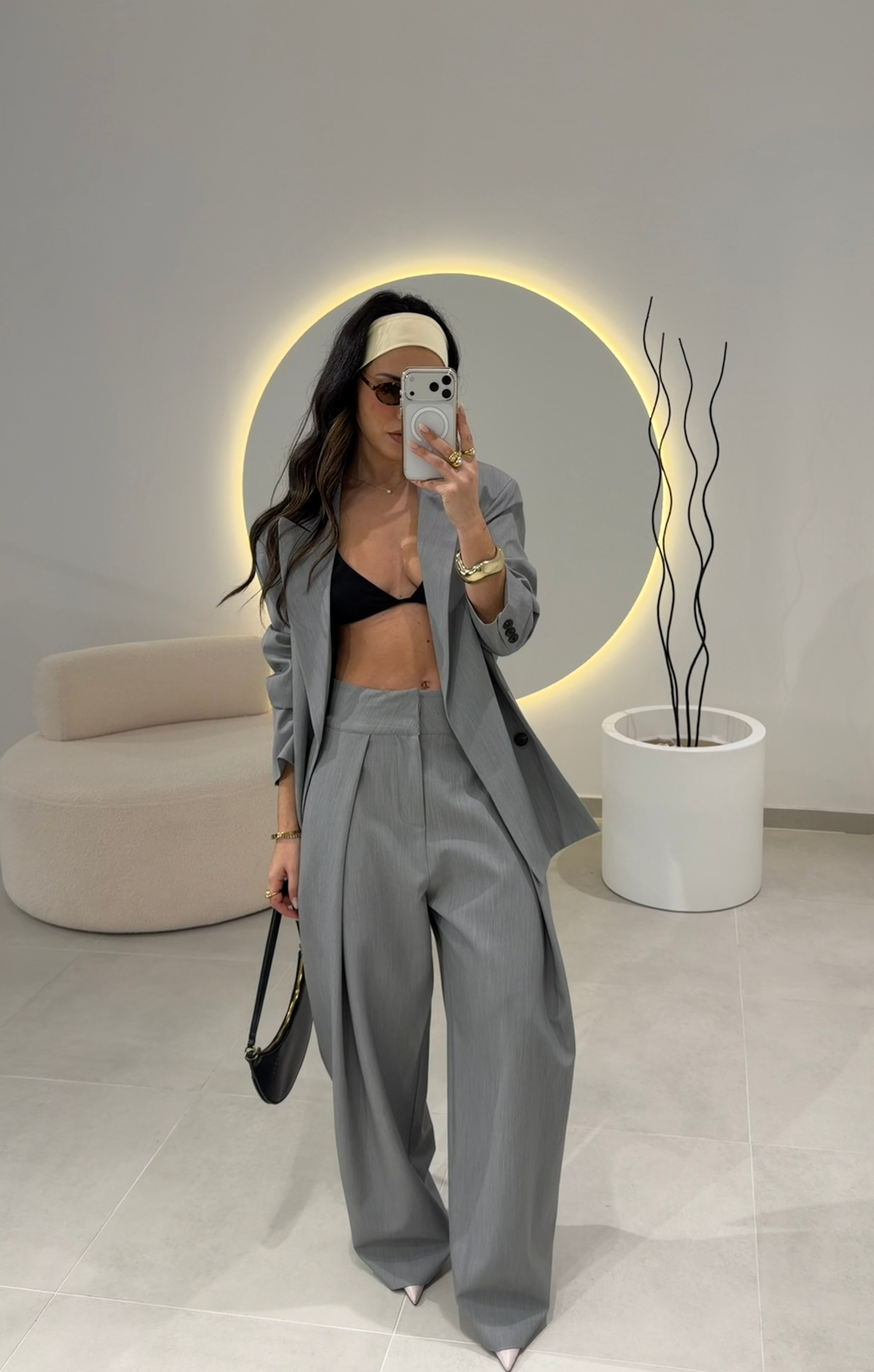 Grey Classic Trousers Lumina