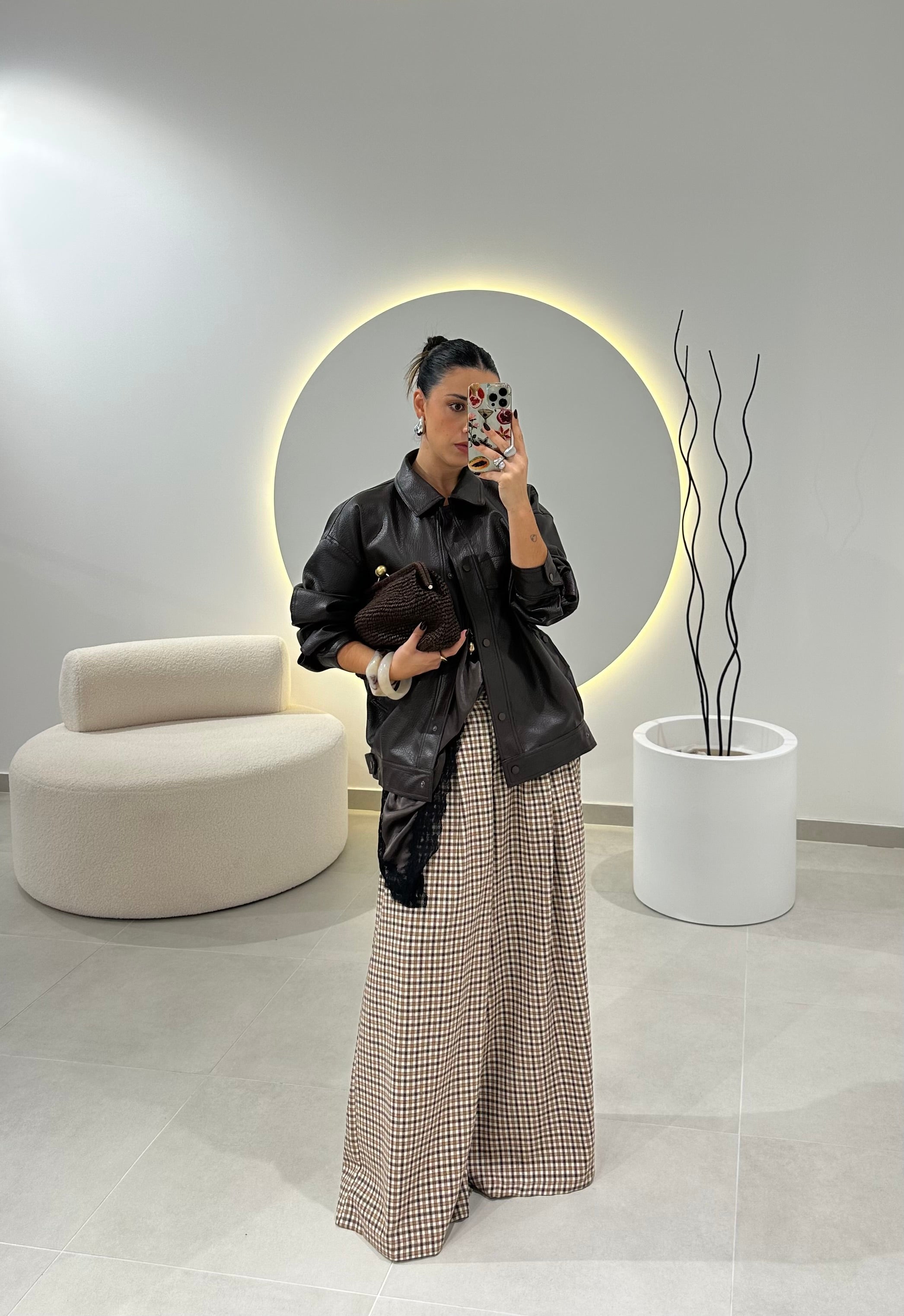 Vichy Wide Leg Pants