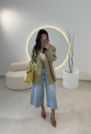 Oversize Checkered Blazer