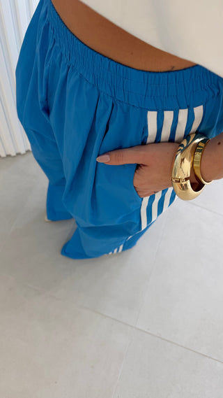 Blue Striped Pants