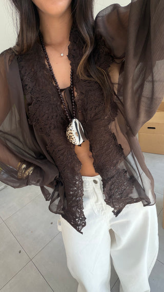 Lace Brown Blouse