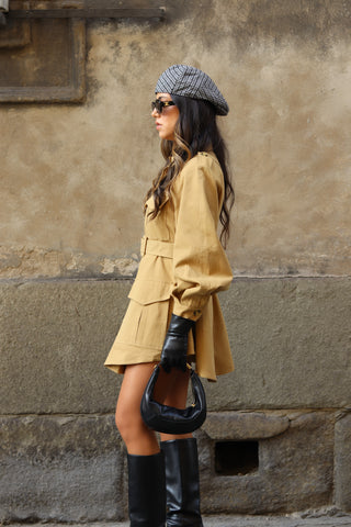 Mustard Trench with Belt