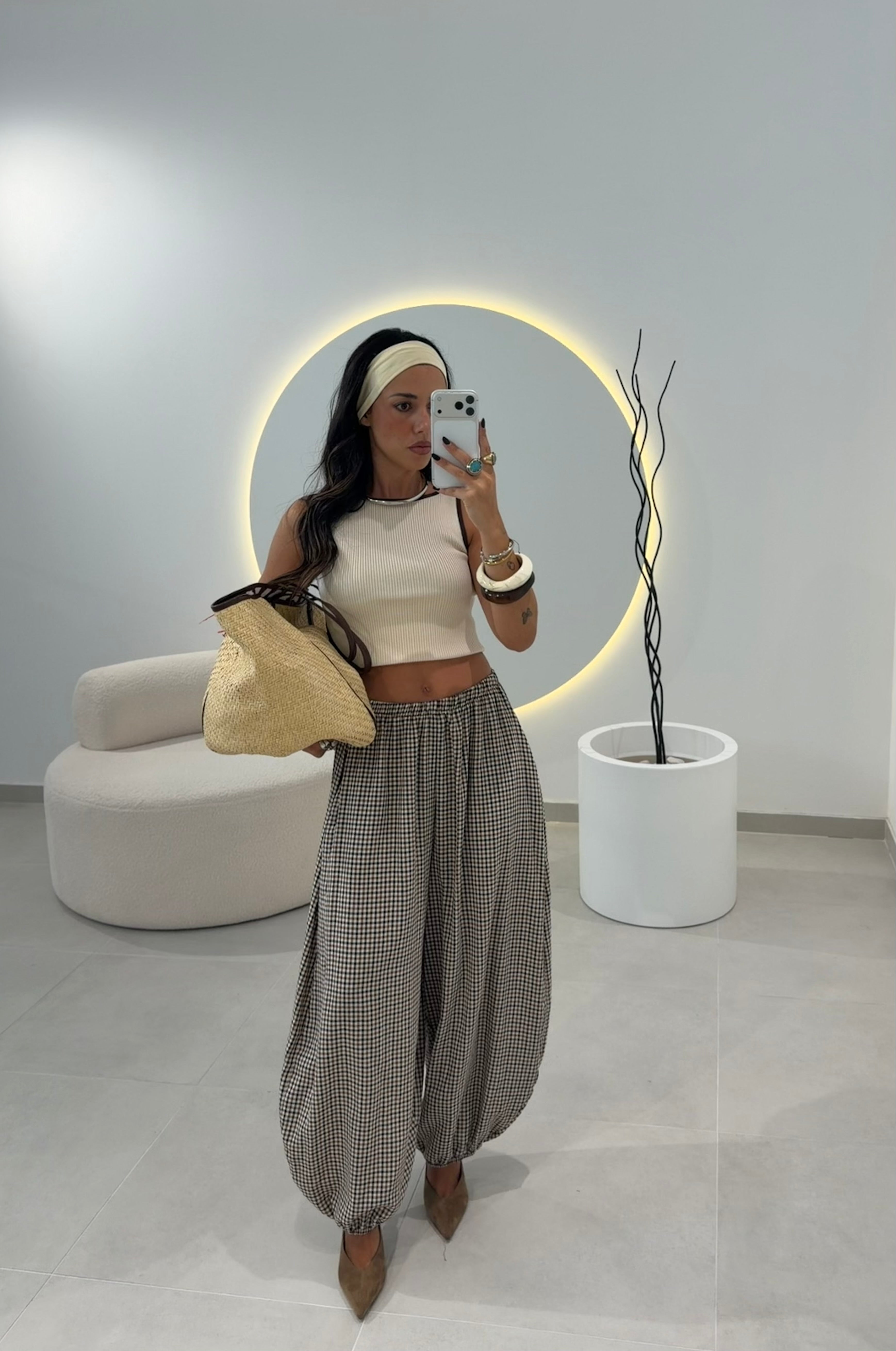 Vichy Bombacha Pants