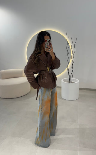 Washed Wide Leg Jeans