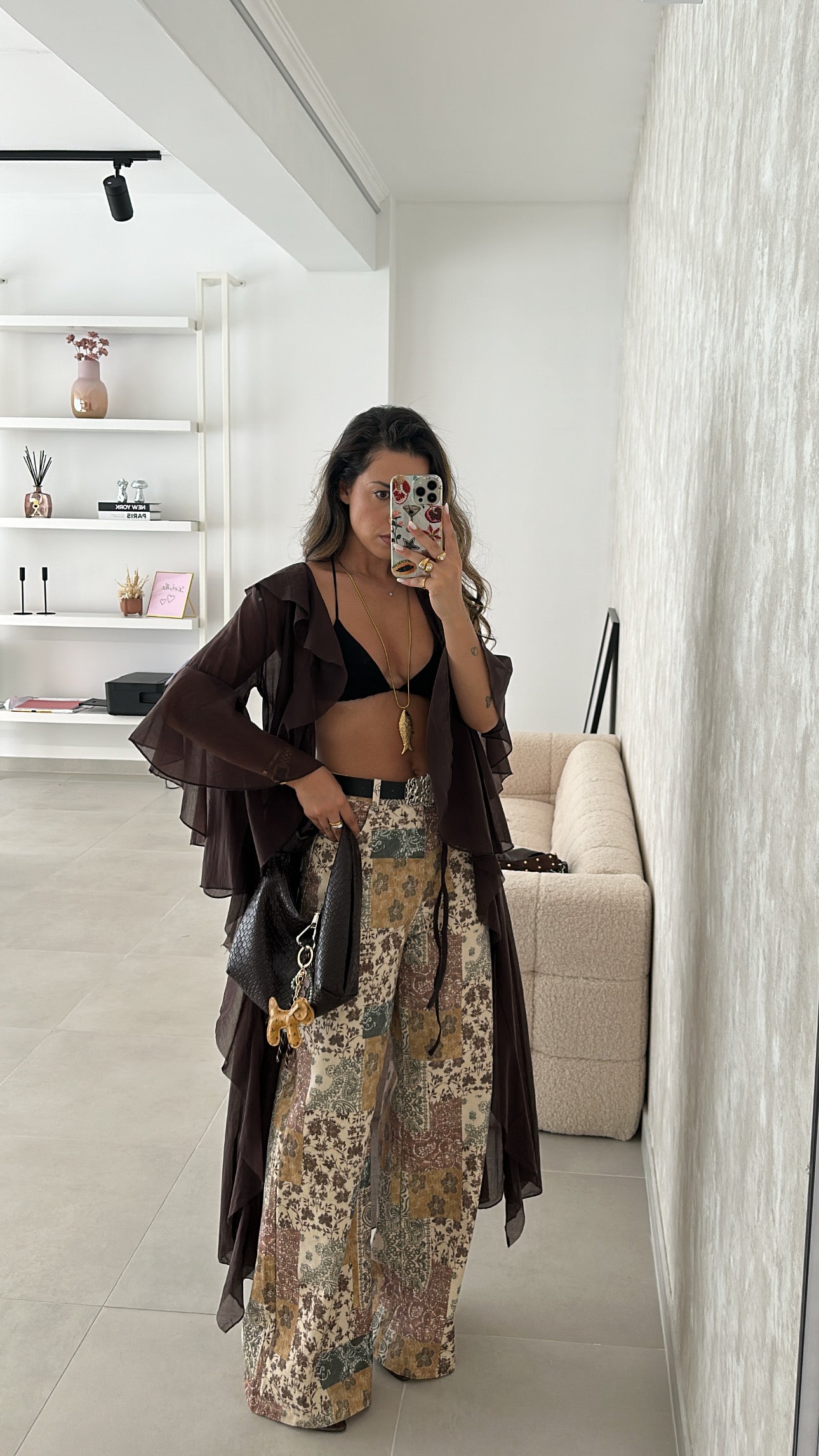Kimono Boho Castanho
