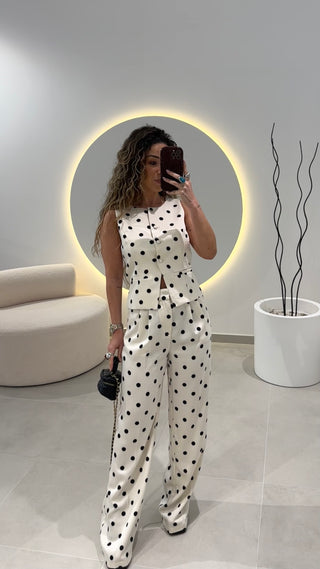 Colete Acetinado Polka Dot