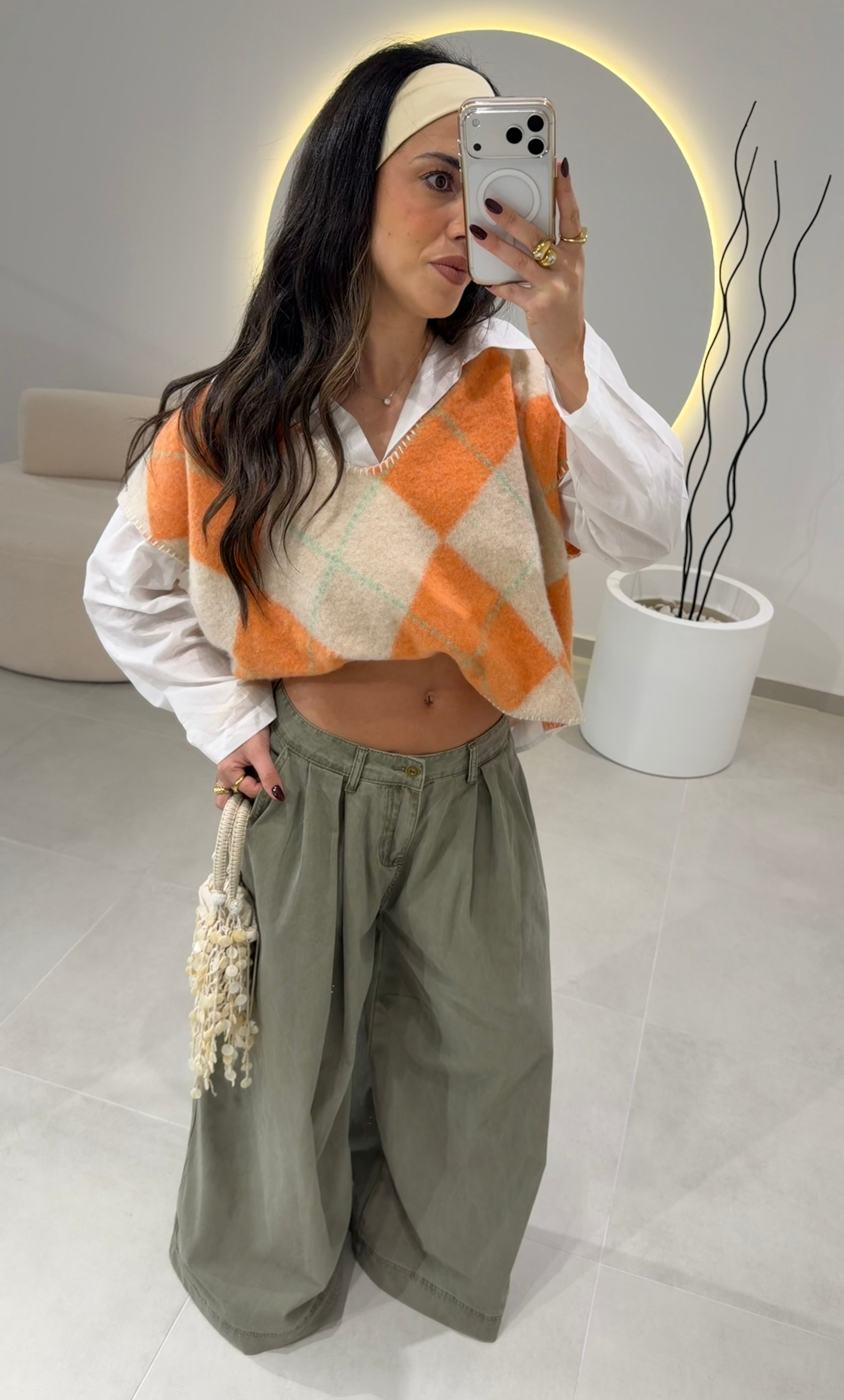 Oversize Vest With Shirt