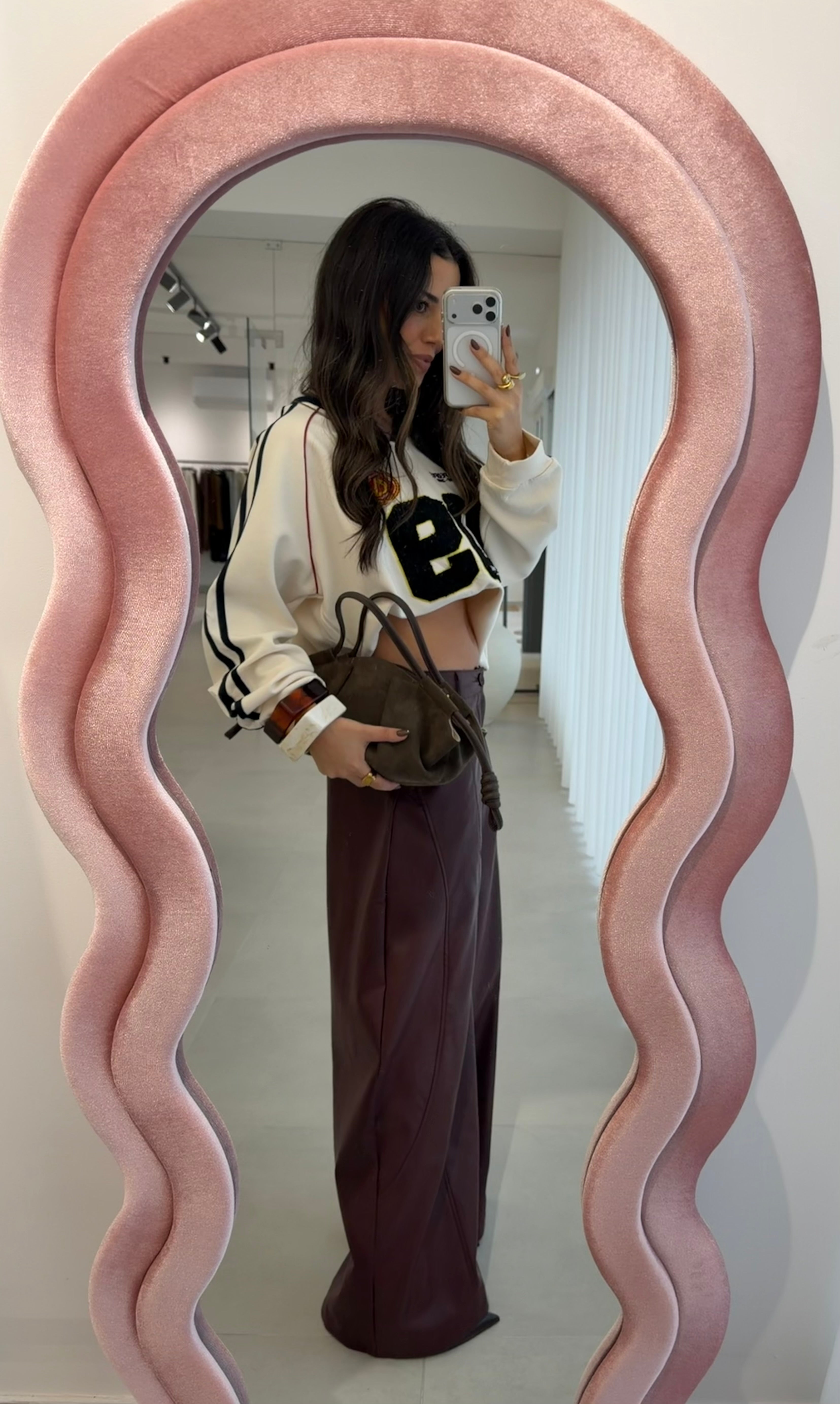 Bordeaux Faux Leather Trousers