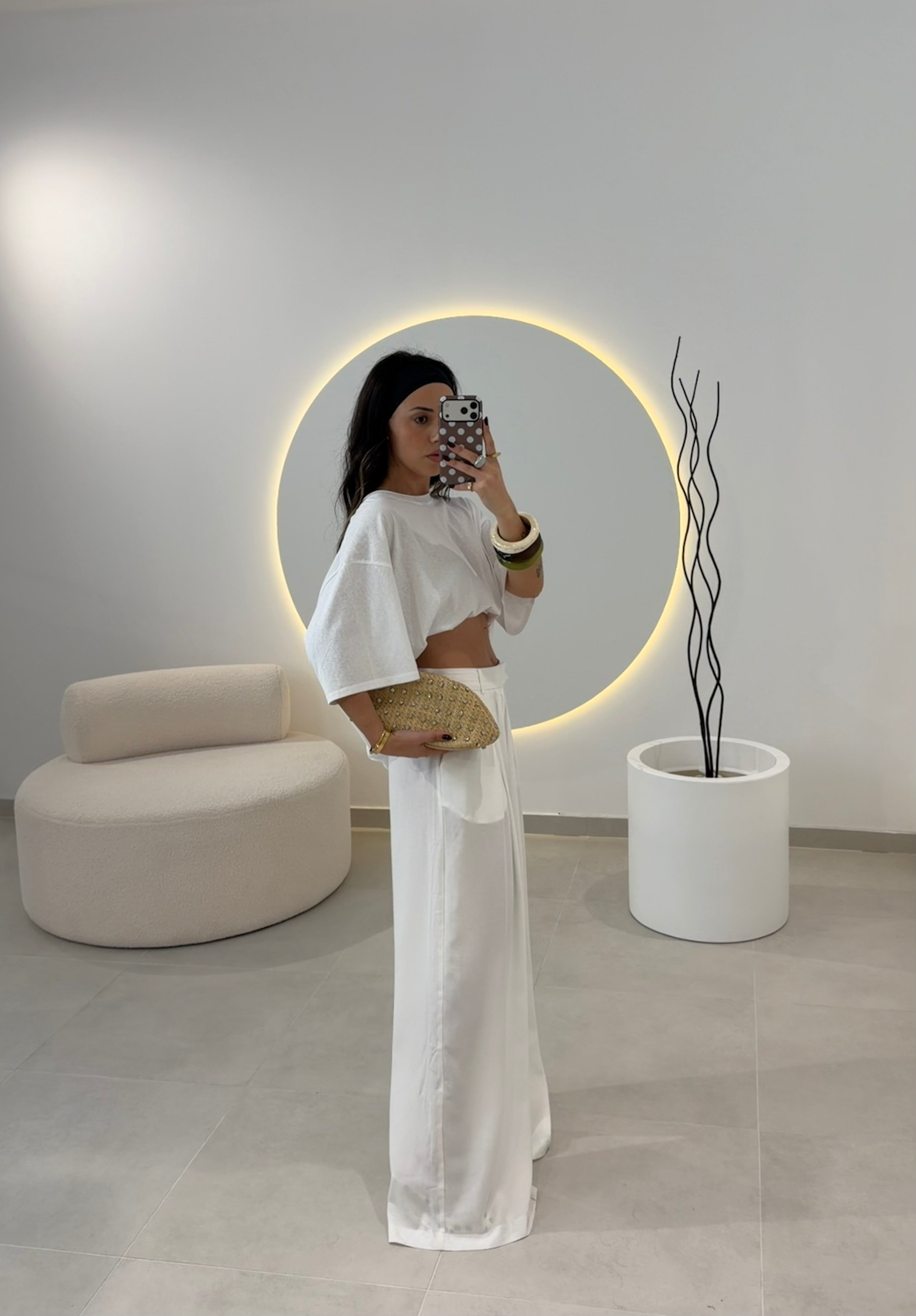 White Classic Pants