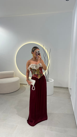 Saia Acetinada Bordeaux