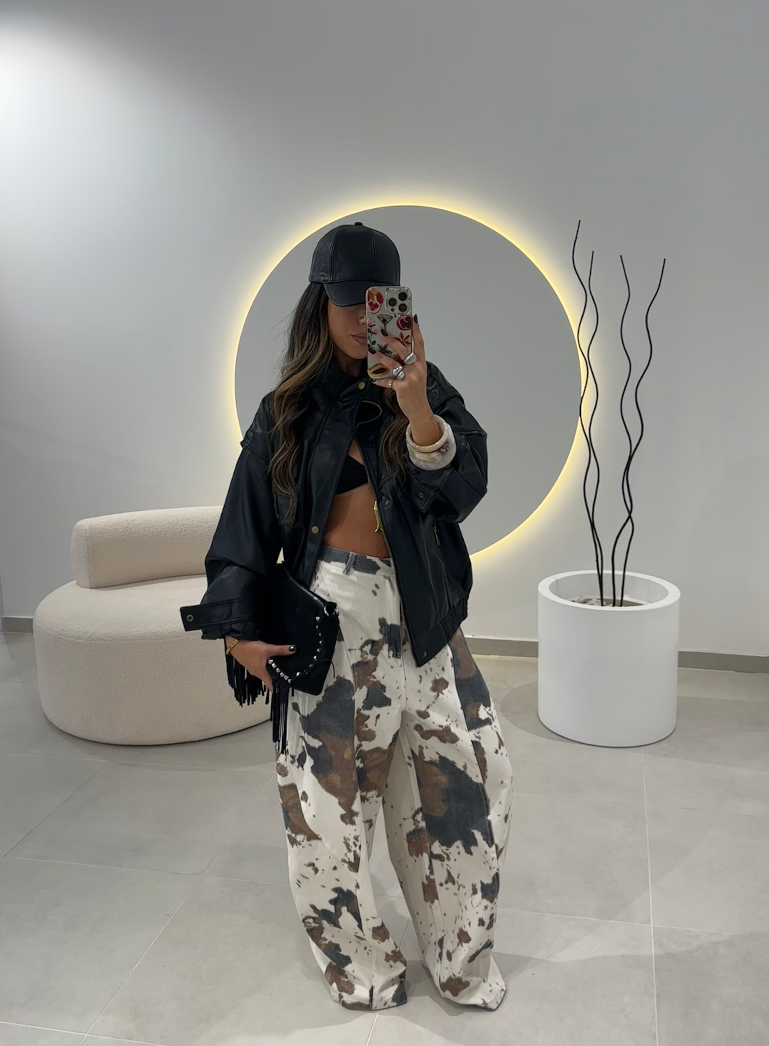 Cow Print Jeans