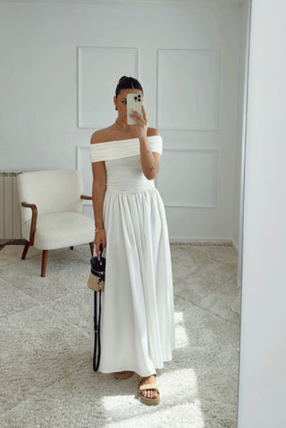 Vestido Combinado Branco