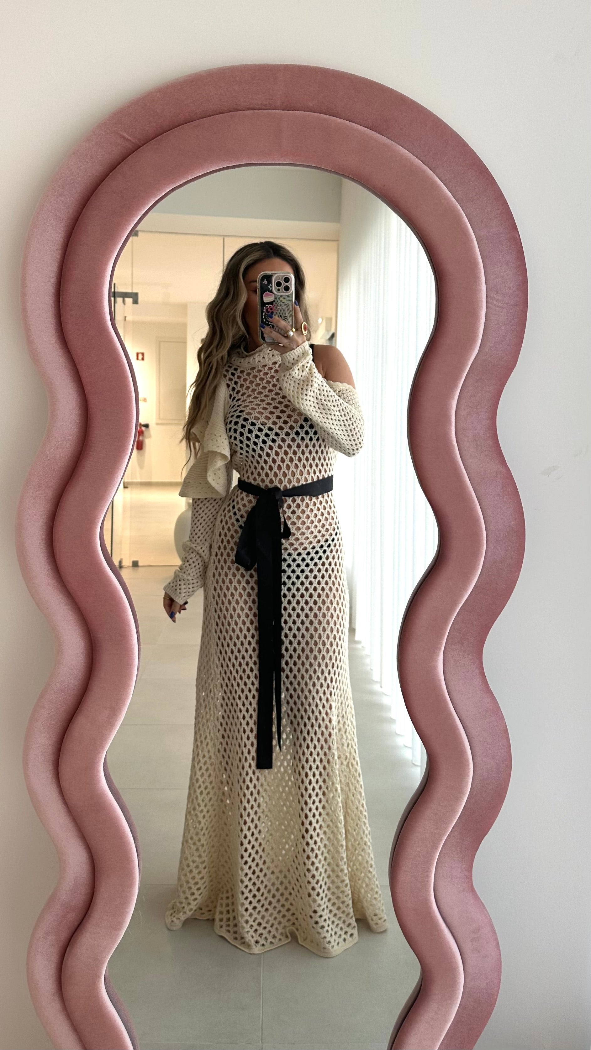 Vestido Crochet Fita