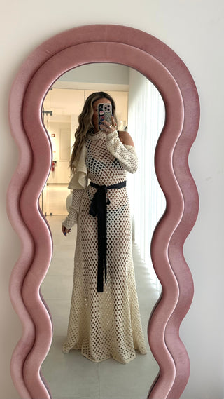 Vestido Crochet Fita