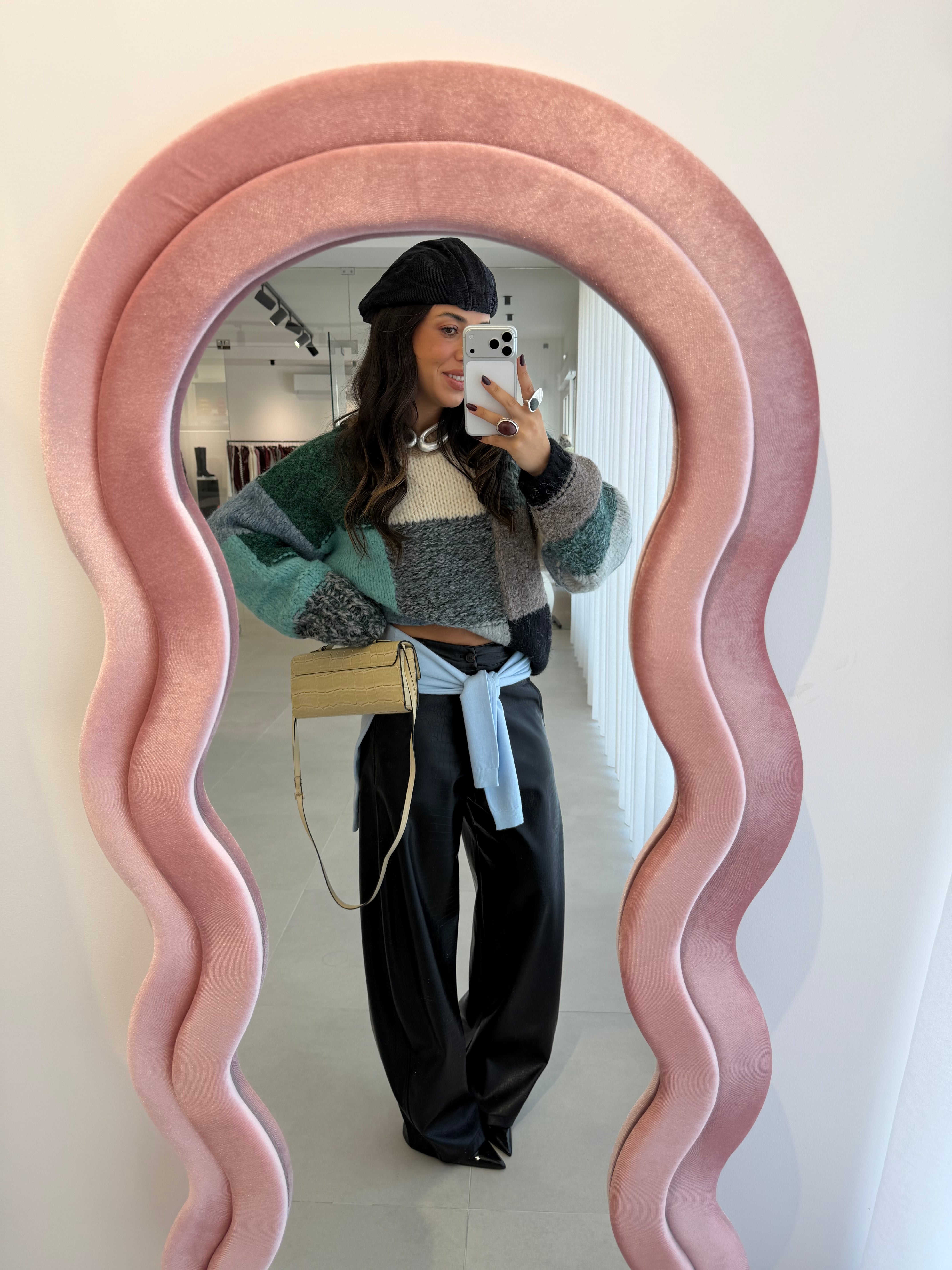 Croco Faux Leather Pants