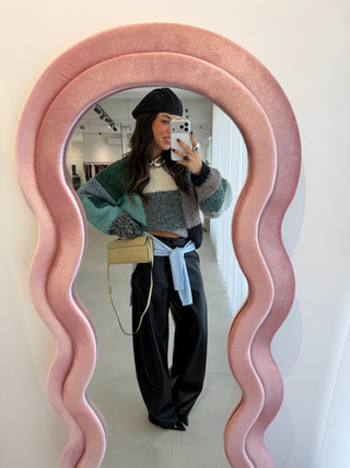 Croco Faux Leather Pants