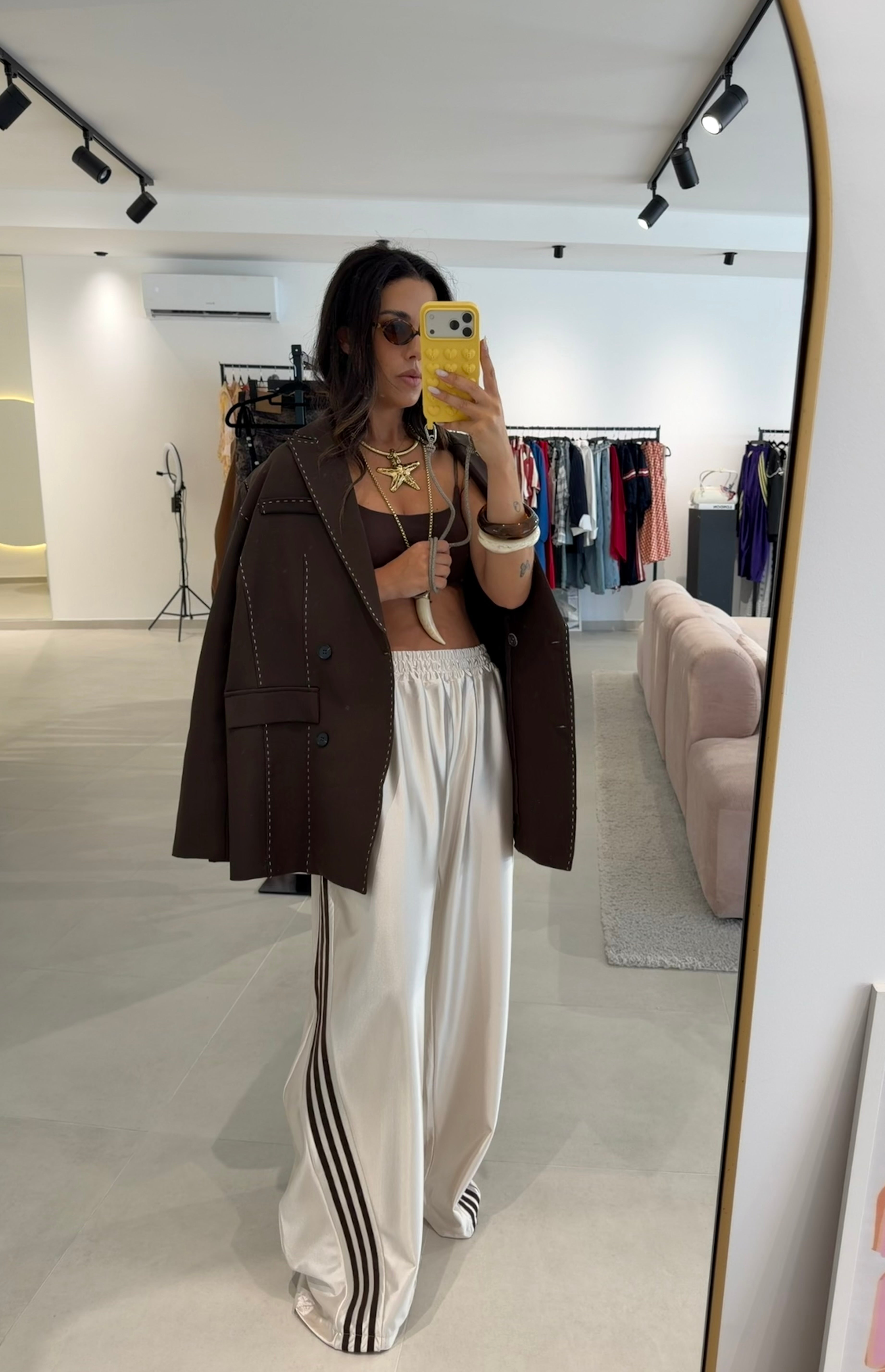Cream Satin Pants