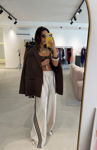 Cream Satin Pants