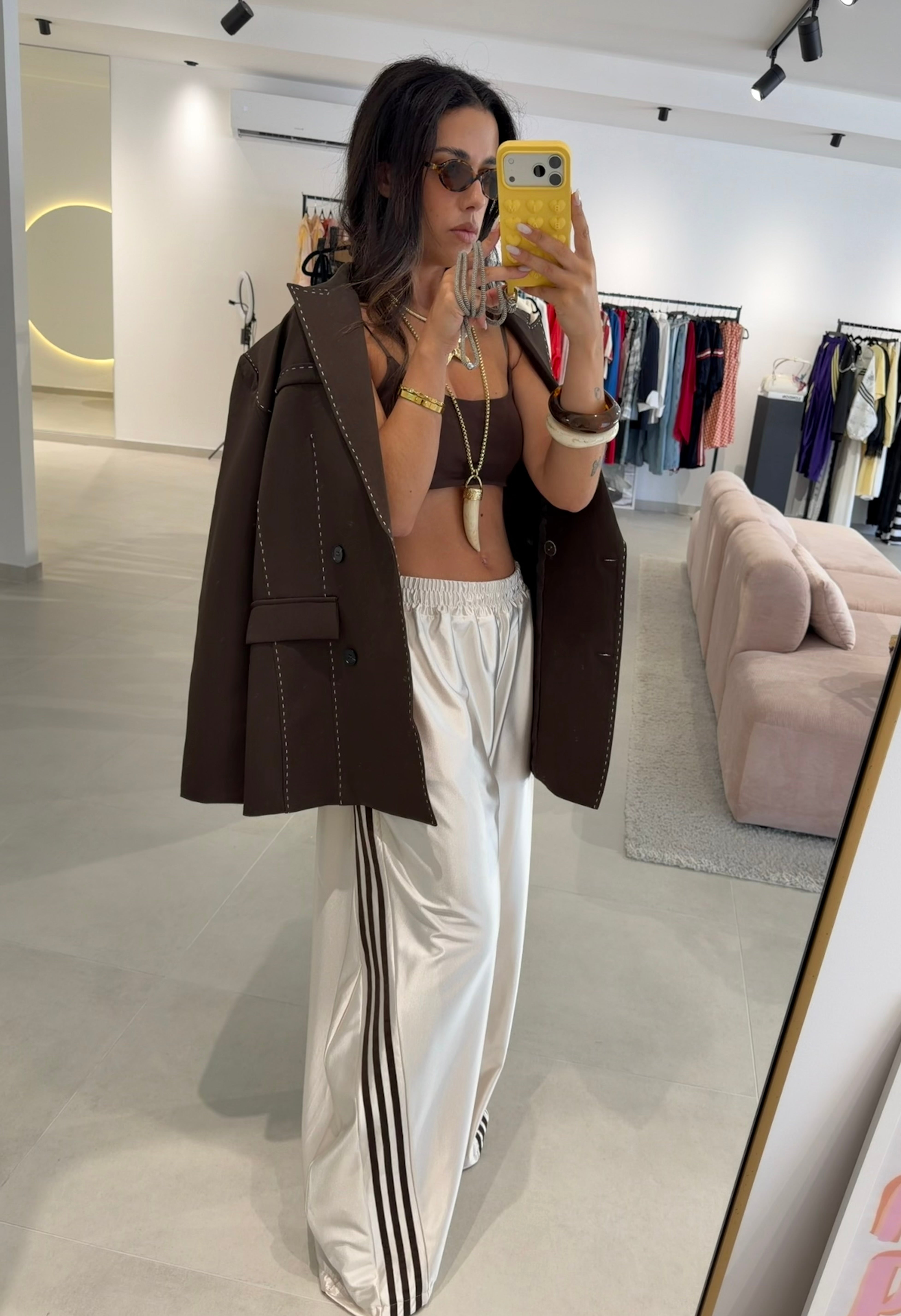 Cream Satin Pants