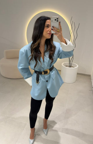 Blue Diplomatic Oversize Blazer