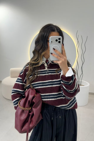 Bordeaux Knit Polo