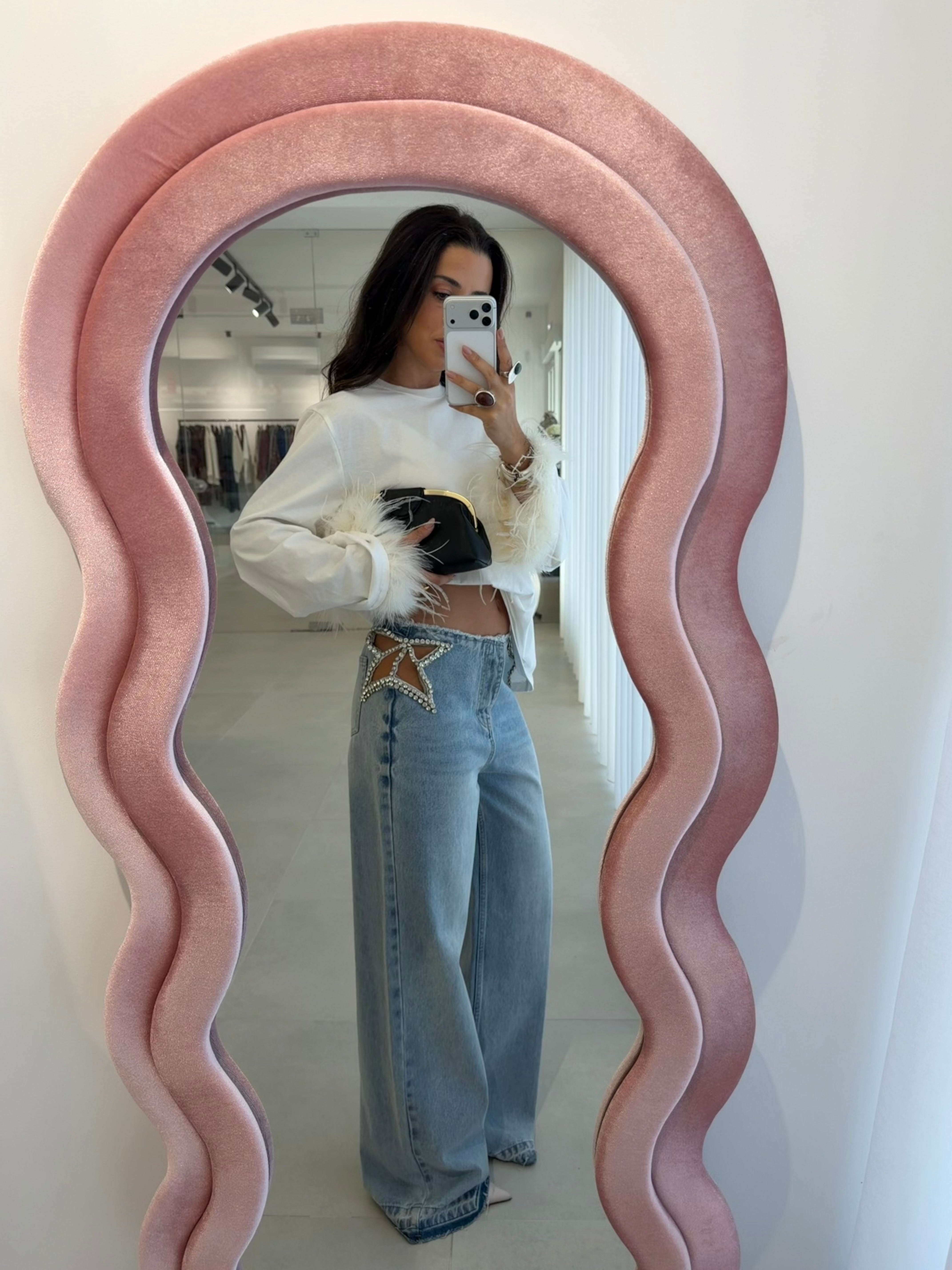 White Feather Sweatshirt