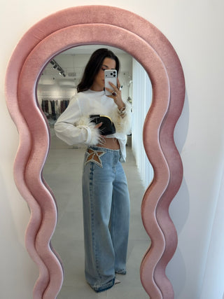 White Feather Sweatshirt