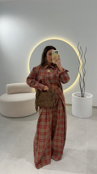 Terracota Checkered Set