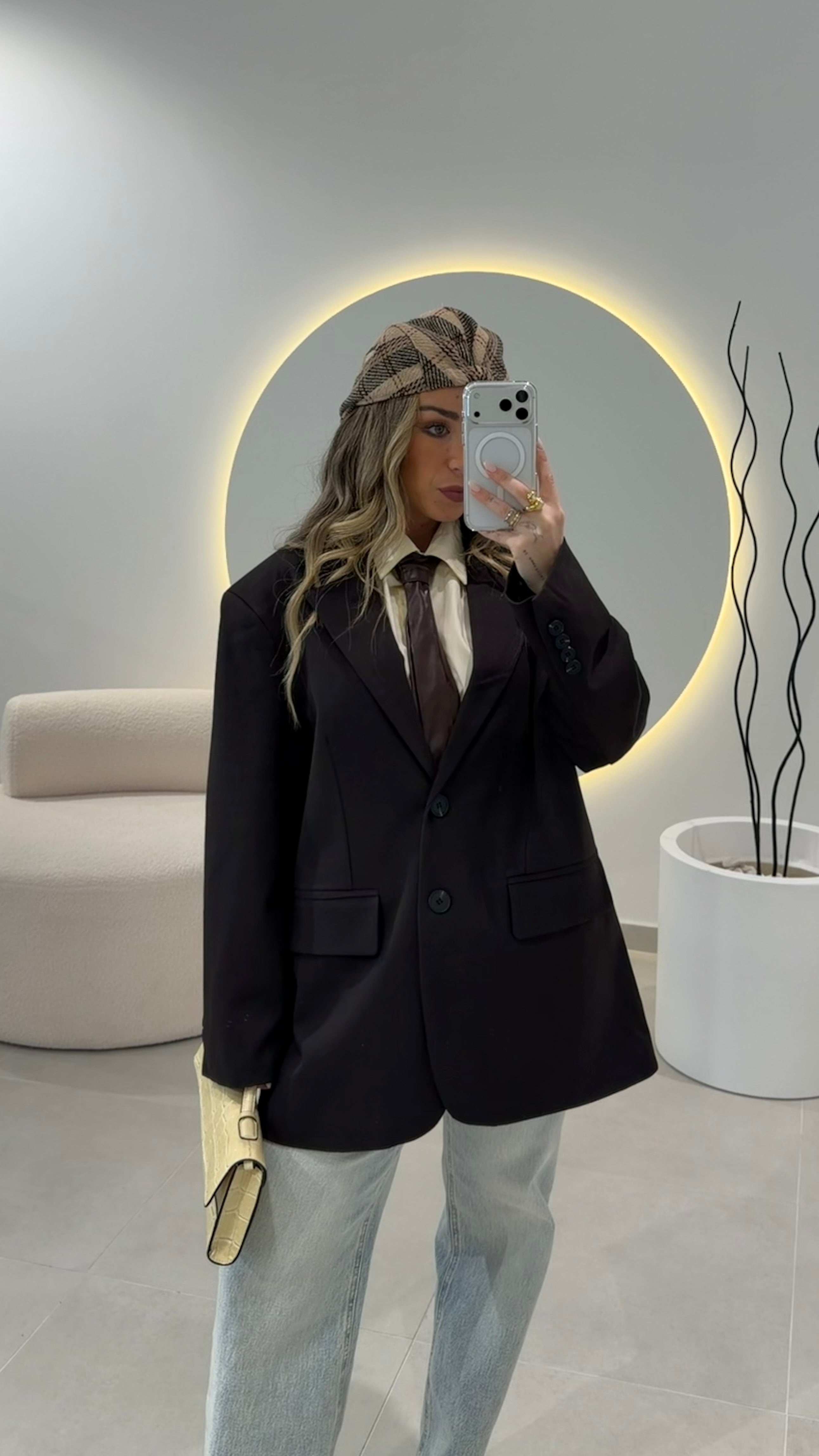 Oversized Dark Brown Blazer LUMINA