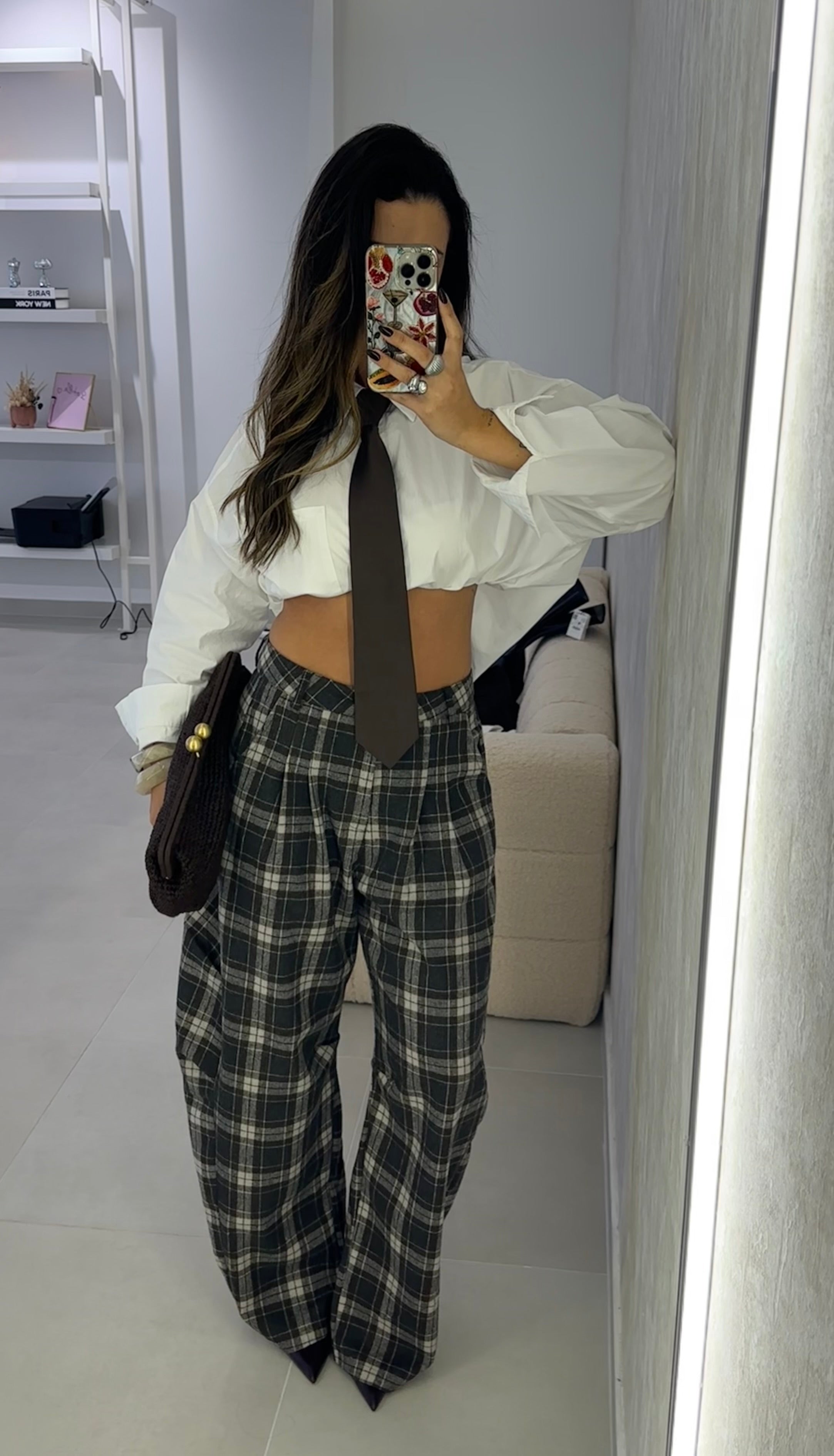 Plaid Balloon Trousers