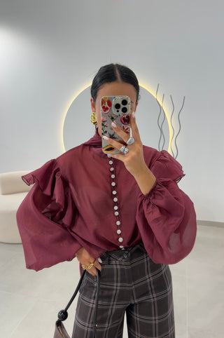 Blusa Jóia Bordeaux