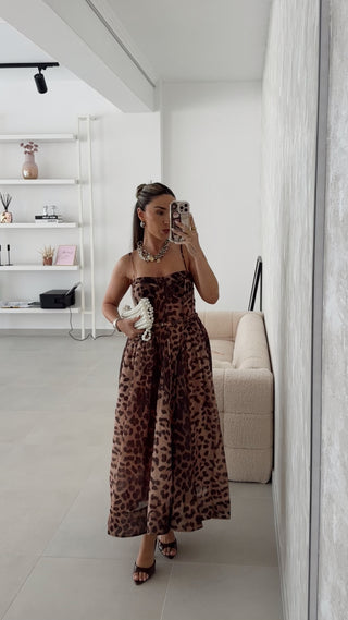 Vestido Leopardo Corset