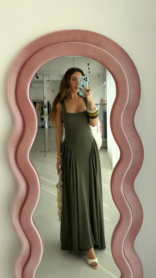 Militar Green Dress Lumina
